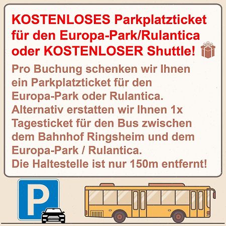 Hotel Sunparc - Shuttle Zum Europa-Park Rust 4Km & Rulantica 2Km Рінґсгайм Екстер'єр фото